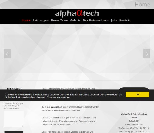 Start   Alpha Tech GmbH Alpha Tech Präzisionsbau GmbH Öffnungszeit