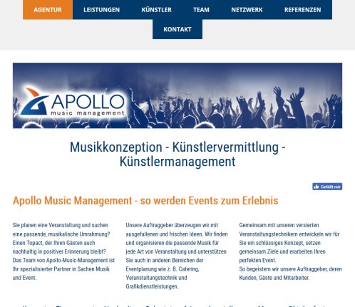 AGENTUR   APOLLO MUSIK MANAGEMENT Apollo Music Management e.U. Öffnungszeit