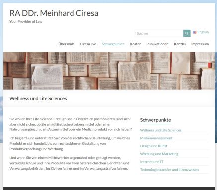 DDr. Meinhard Ciresa   ciresa.at   Your Provider of Law  Öffnungszeit