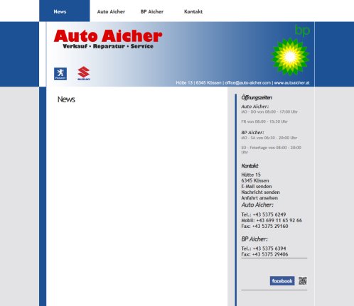 Auto Aicher Kössen: News  Öffnungszeit