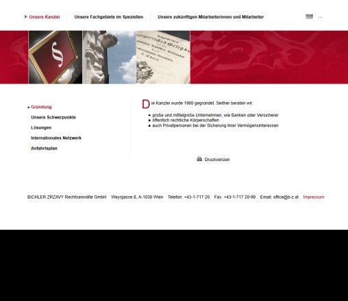 BICHLER ZRZAVY Rechtsanw&auml;lte GmbH: Gr&uuml;ndung  &Ouml;ffnungszeit