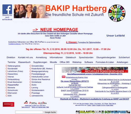 BAKIP Hartberg Die freundliche Schule in der Oststeiermark  Öffnungszeit
