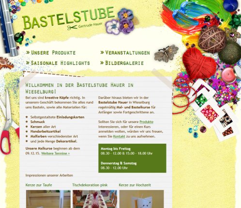 Bastelstube Hauer  Wieselburg  Handarbeitartikel  Schmuck  Malfarben  Dekoartikel  Einladungskarten  Öffnungszeit