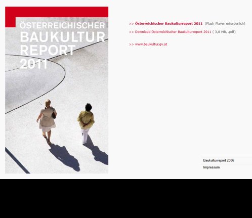 Österreichischer Baukulturreport 2011  Öffnungszeit