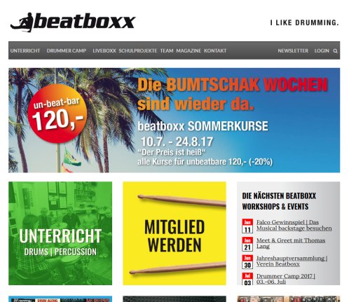 beatboxx   ♪ Schlagzeugunterricht ♪ Proberäume ♪ Schlagzeugverleih ♪  Öffnungszeit