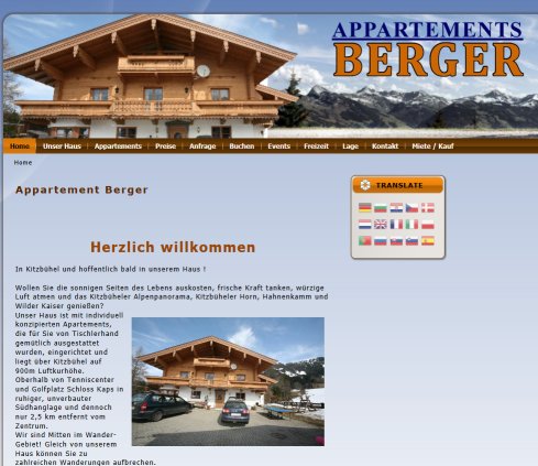 Appartement Berger  Öffnungszeit