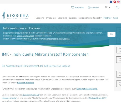 Biogena IMK Biogena Naturprodukte Gmbh & Co KG Öffnungszeit