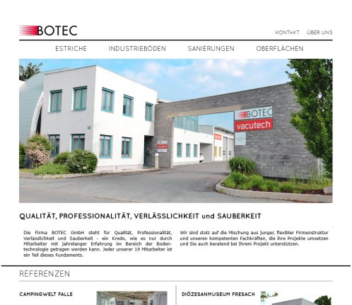 BOTEC Estrich & Bodentechnik   Willkommen BOTEC GmbH Öffnungszeit