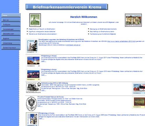 Briefmarkensammlerverein Krems  Öffnungszeit