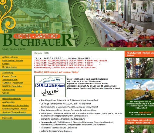 buchbauer klippitz.at: Herzlich Willkommen auf unserer Seite! Erfahrung buchbauer klippitz.at: Herzlich Willkommen auf unserer Seite! Öffnungszeit