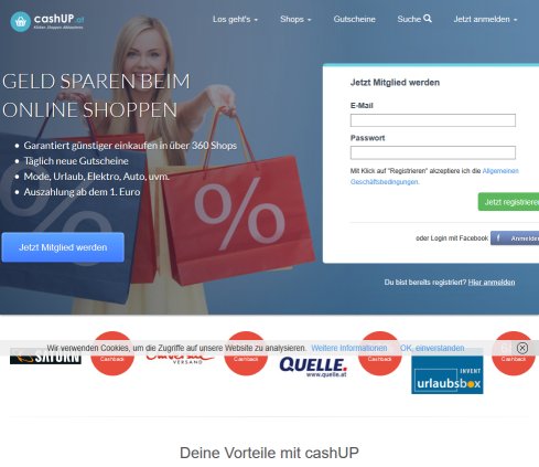 cashUP.at - das österreichische Cashbackportal Erfahrung cashUP.at - das österreichische Cashbackportal Öffnungszeit