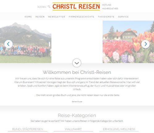 Christl Reisen // Reisen und Spezialreisen   Herzlich willkommen  Öffnungszeit