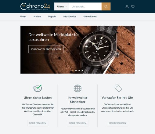 Chrono24: Luxusuhren kaufen & verkaufen Chrono24 GmbH Öffnungszeit