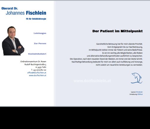 OA Dr. Johannes Fischlein FA für Unfallchirurgie   Erster Oberarzt im Landesklinikum A 3430 Tulln  Öffnungszeit