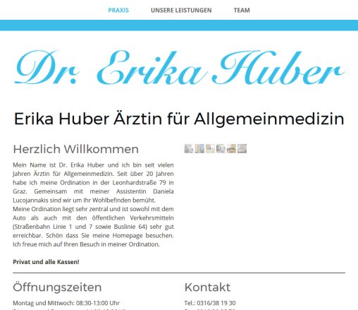 Dr. Erika Huber   Ãrztin für Allgemein Medizin  Öffnungszeit