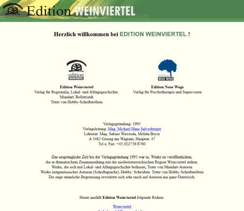 Edition Weinviertel  Öffnungszeit