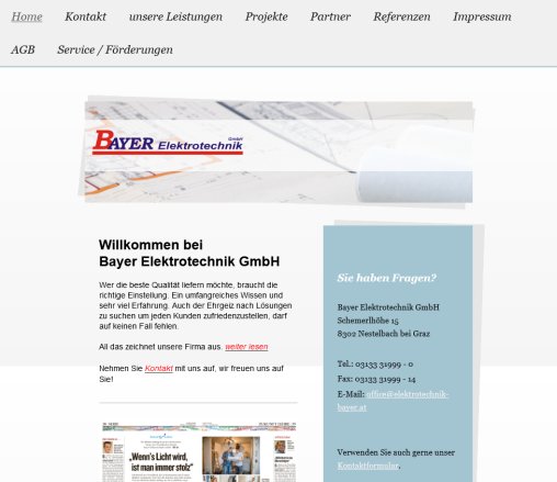 Home Bayer Elektrotechnik Erfahrung Home Bayer Elektrotechnik Öffnungszeit