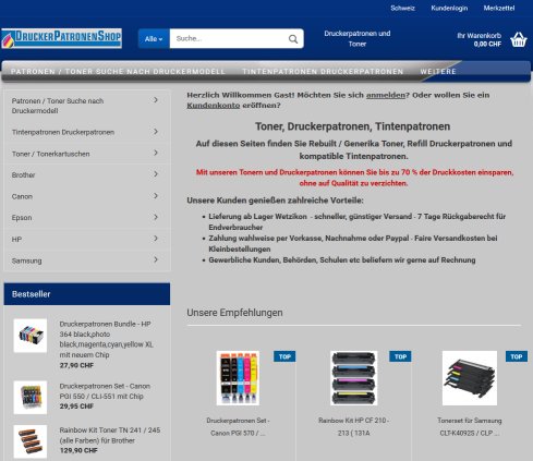 Epson Druckerpatronen g&uuml;nstig bestellen! &Ouml;ffnungszeit