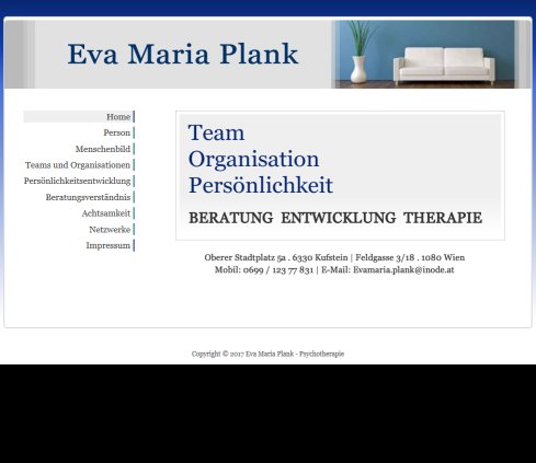 Eva Maria Plank – Psychotherapie  Öffnungszeit