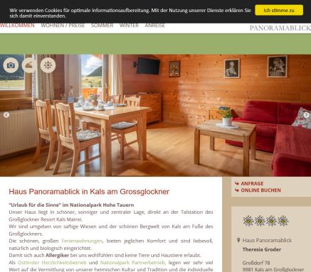 Alpenpension  Cafe Moaalm  Ferienwohnungen mit Panoramablick Kals am Grossglockner  Öffnungszeit