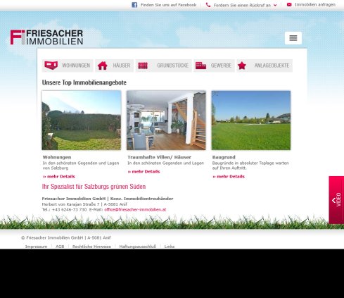 Friesacher Immobilien GmbH Anif Salzburg Öffnungszeit