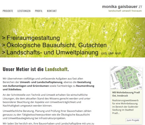 Monika Gaisbauer ZT Landschaftsplanung Öffnungszeit