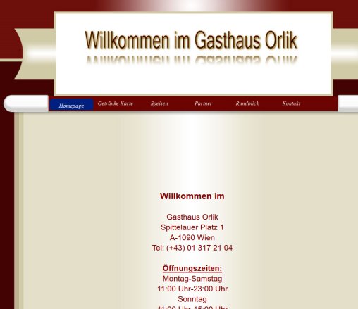 Gasthaus Orlik  Öffnungszeit