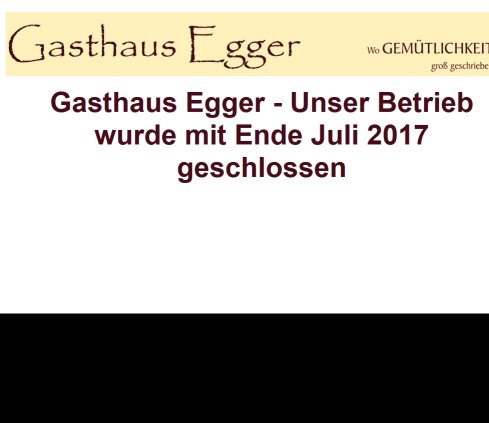 Gasthaus Egger  Öffnungszeit