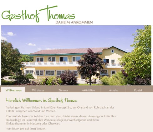 Gasthof Thomas  Rohrbach an der Lafnitz  Steiermark  Öffnungszeit