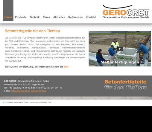 Betonfertigteile | Gerocret Ockermüller Betonwaren Ockermüller Betonwaren GmbH Öffnungszeit