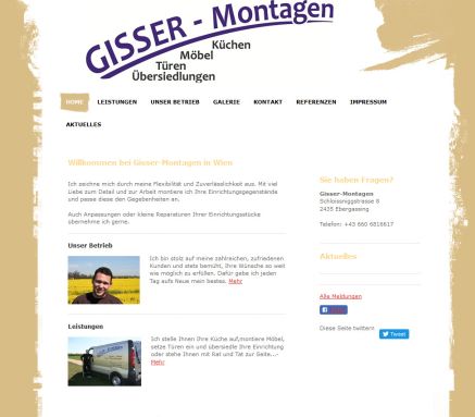 Gisser Montagen   Home  Öffnungszeit