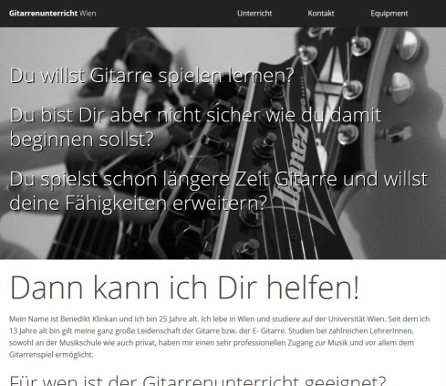 Gitarrenunterricht in 1080 Wien Öffnungszeit