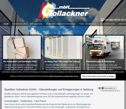Gollackner Spedition in Salzburg   Ãbersiedlungen und Einlagerungen   Gollackner GmbH  Öffnungszeit