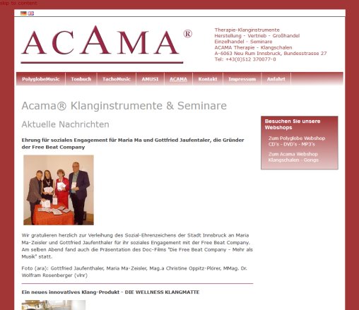 klangmassage.at  &Ouml;ffnungszeit
