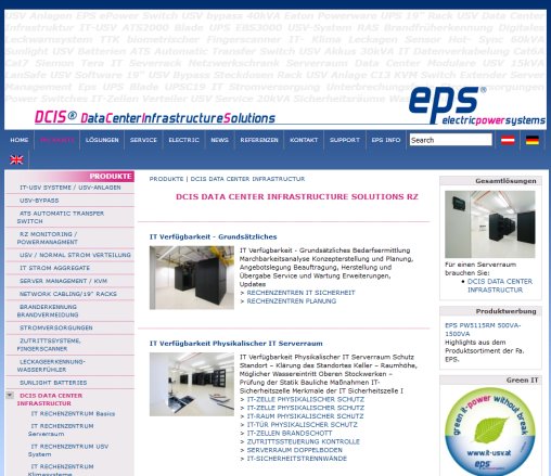 IT Datenverkabelung Infrastrukur EPS USV Batterien Steckdosenleisten ATS EPS Electric Power Systems GmbH Öffnungszeit