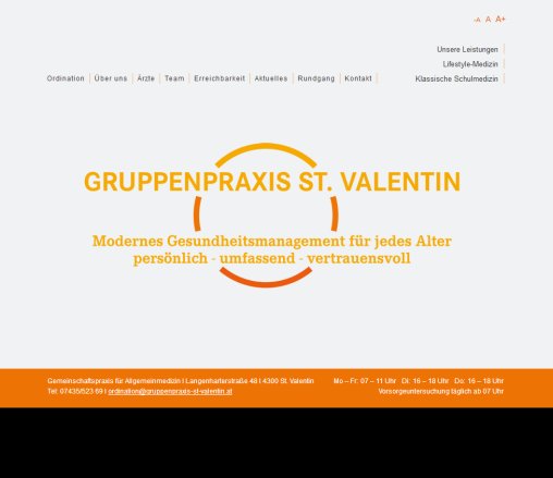 Intro   Gruppenpraxis St.Valentin  Öffnungszeit