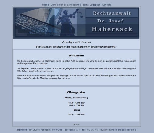 Rechtsanwalt Dr. Josef Habersack   Graz  Öffnungszeit