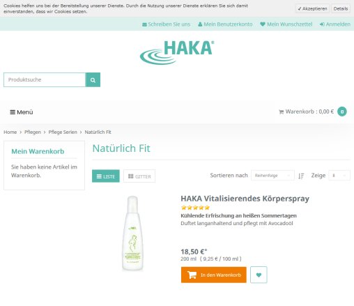 HAKA Vital   HAKA Kunz HAKA Kunz GmbH Öffnungszeit