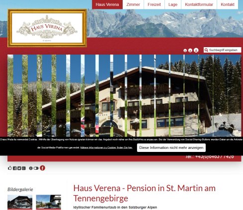 Pension St. Martin am Tennengebirge Pension Verena Erfahrung Pension St. Martin am Tennengebirge Pension Verena Öffnungszeit
