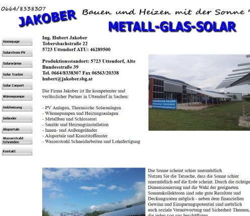 Hubert Jakober Metall Glas Solar  Öffnungszeit