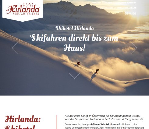 Hirlanda 4 Stern Hotel Zürs Arlberg Webtourismus.at GmbH Öffnungszeit