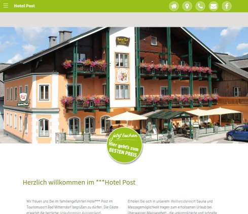 3* Hotel Post in Bad Mitterndorf: Willkommen  Öffnungszeit
