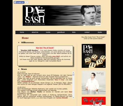 **Pa of Sash   Official Website** last update: 24.08.2014  Öffnungszeit