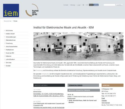 Institut für Elektronische Musik und Akustik (IEM) Öffnungszeit