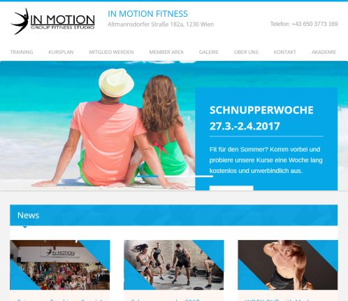 IN MOTION   Group Fitness Studio ::  Öffnungszeit