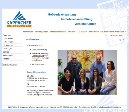 Kappacher Immobilien GmbH  5600 St. Johann Kappacher & Partner Immobilien GmbH Öffnungszeit