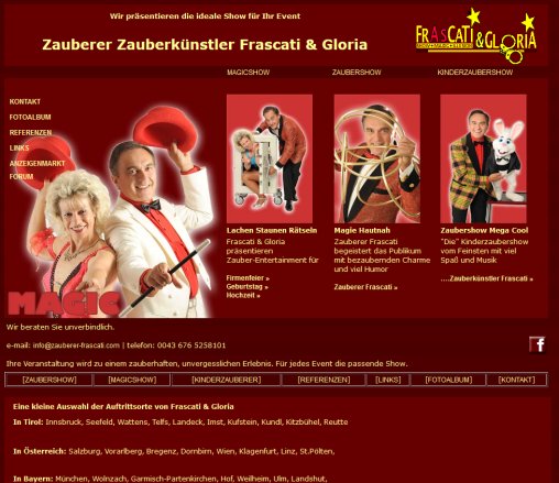 Zauberer Firmenfeier Hochzeit Geburtstag Tirol Innsbruck Frascati Zauberkünstler Firmenfeier Hochzeit Geburtstag  Öffnungszeit