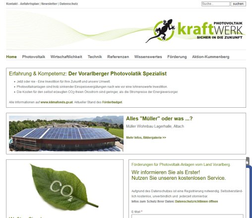 Kraftwerk Photovoltaik: Altach  Vorarlberg  > Sicher in die Zukunft: Home Kraftwerk Photovoltaik GmbH Öffnungszeit