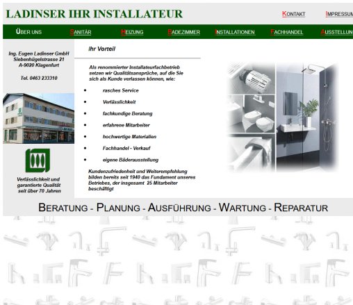 Ing Eugen LADINSER GmbH Ihr Installateur in Klagenfurt Ing Eugen Ladinser Erfahrung Ing Eugen LADINSER GmbH Ihr Installateur in Klagenfurt Ing Eugen Ladinser Öffnungszeit