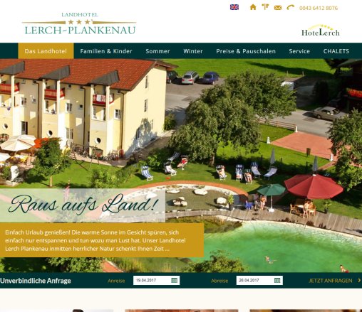 Hotel Lerch Plankenau  St. Johann im Pongau  Landhotel im Salzburger Land  Öffnungszeit